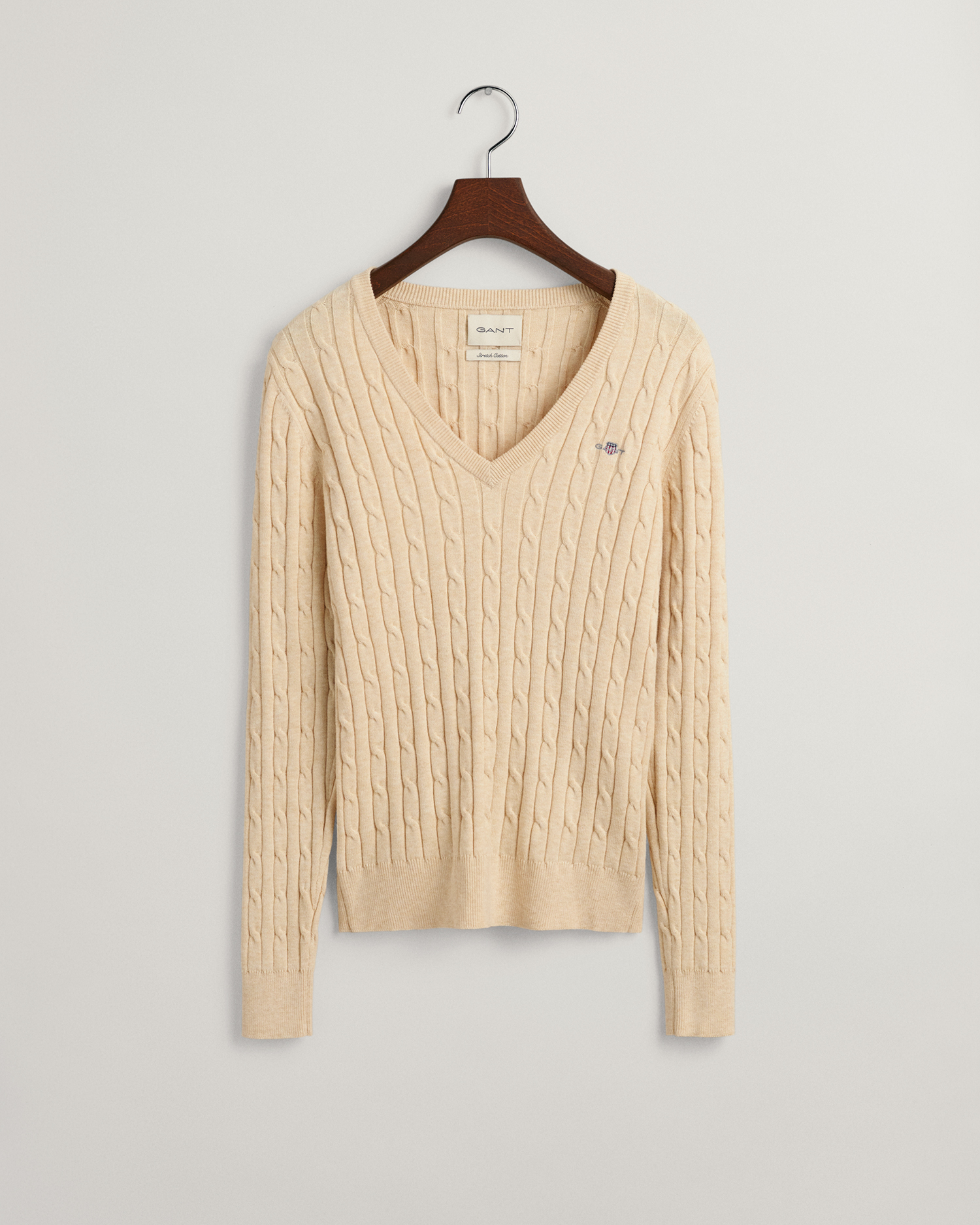 Cable V-Neck Sweater