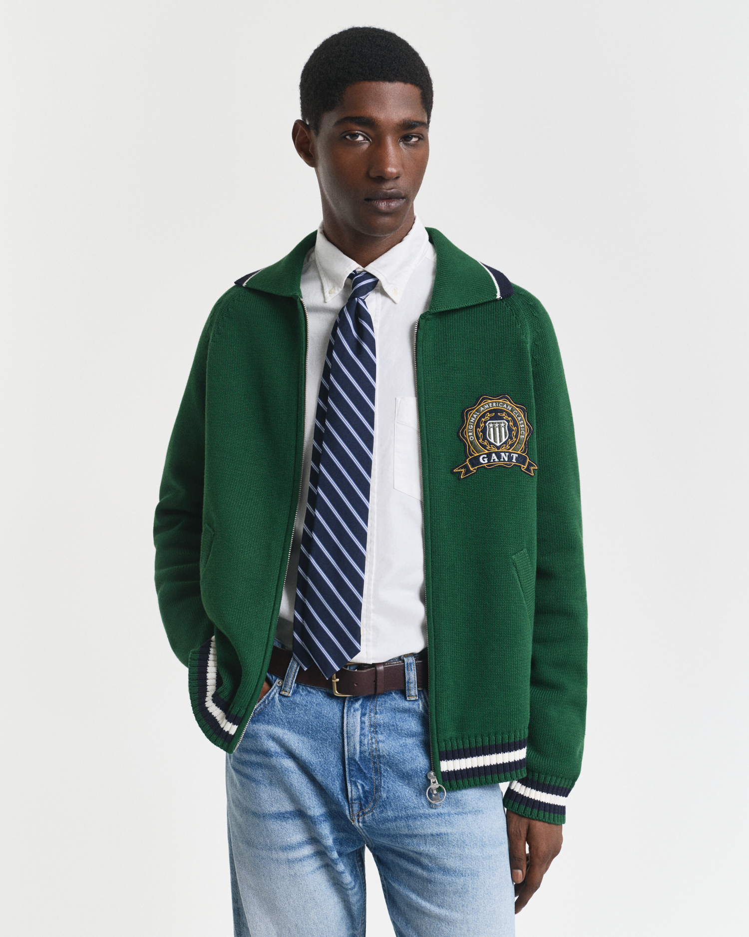 GANT 1949 Graphic Zipped Cardigan - GANT