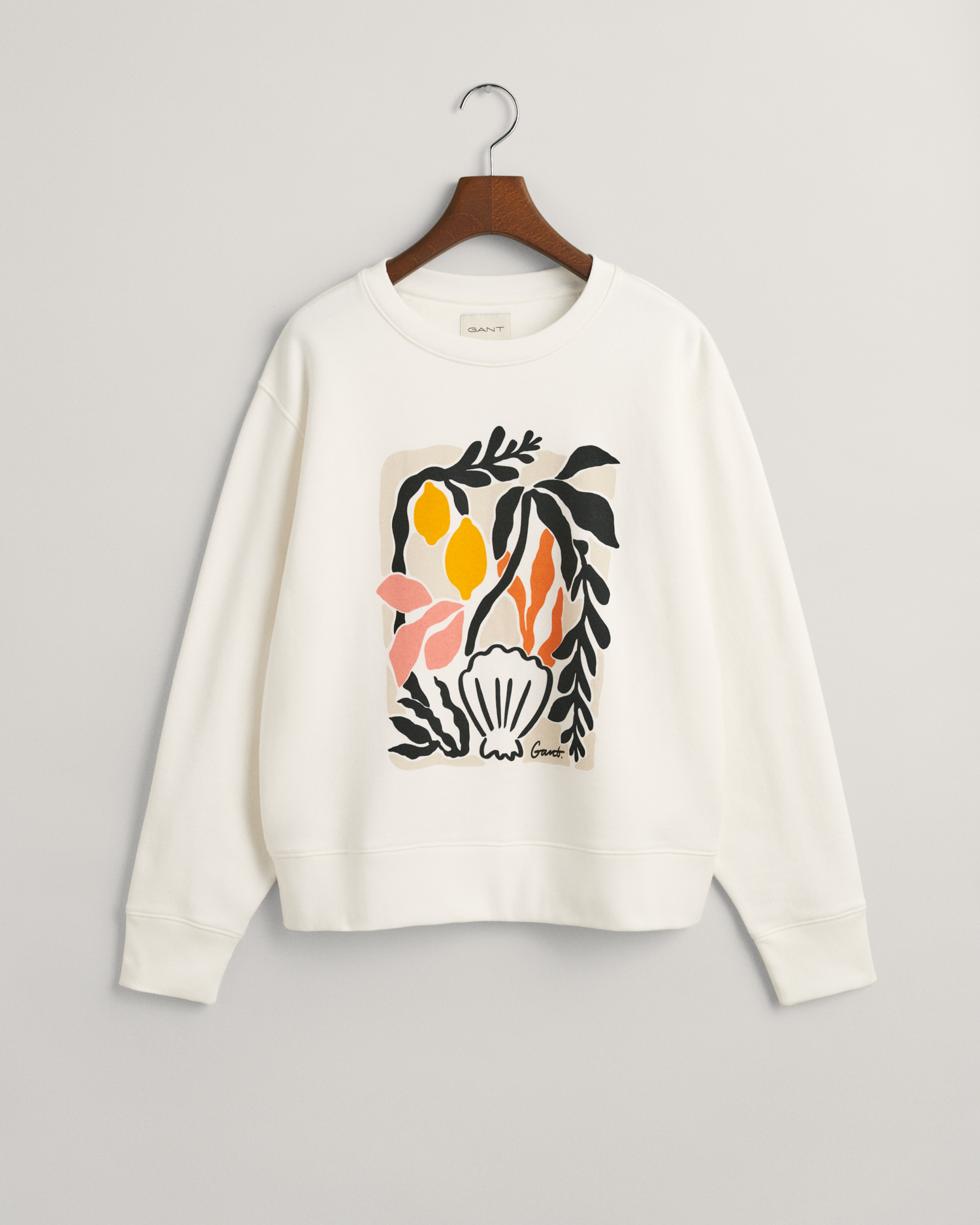 Palm Print Crew Neck Sweatshirt - GANT