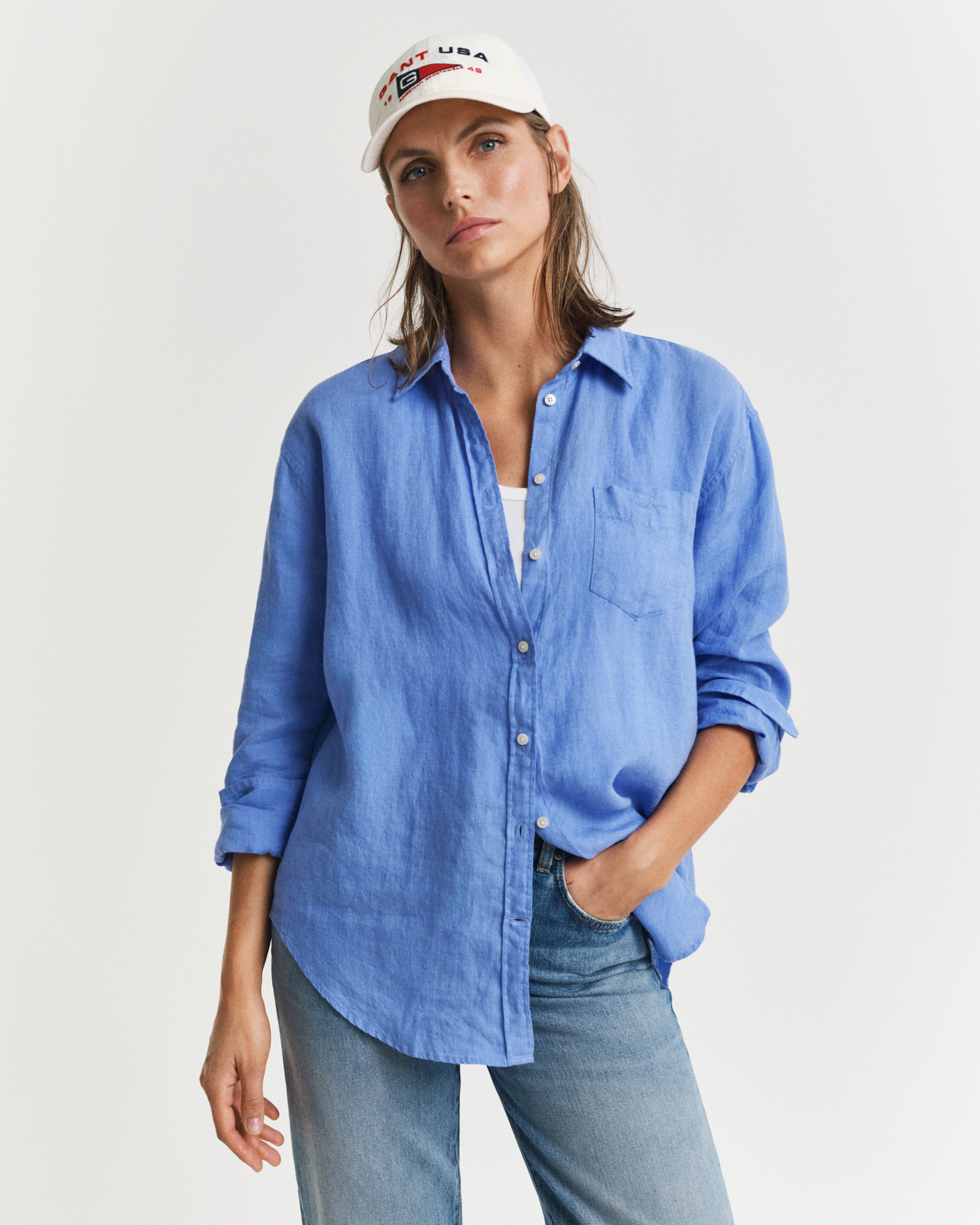 Gant Arancione Linen Women T-Shirt
