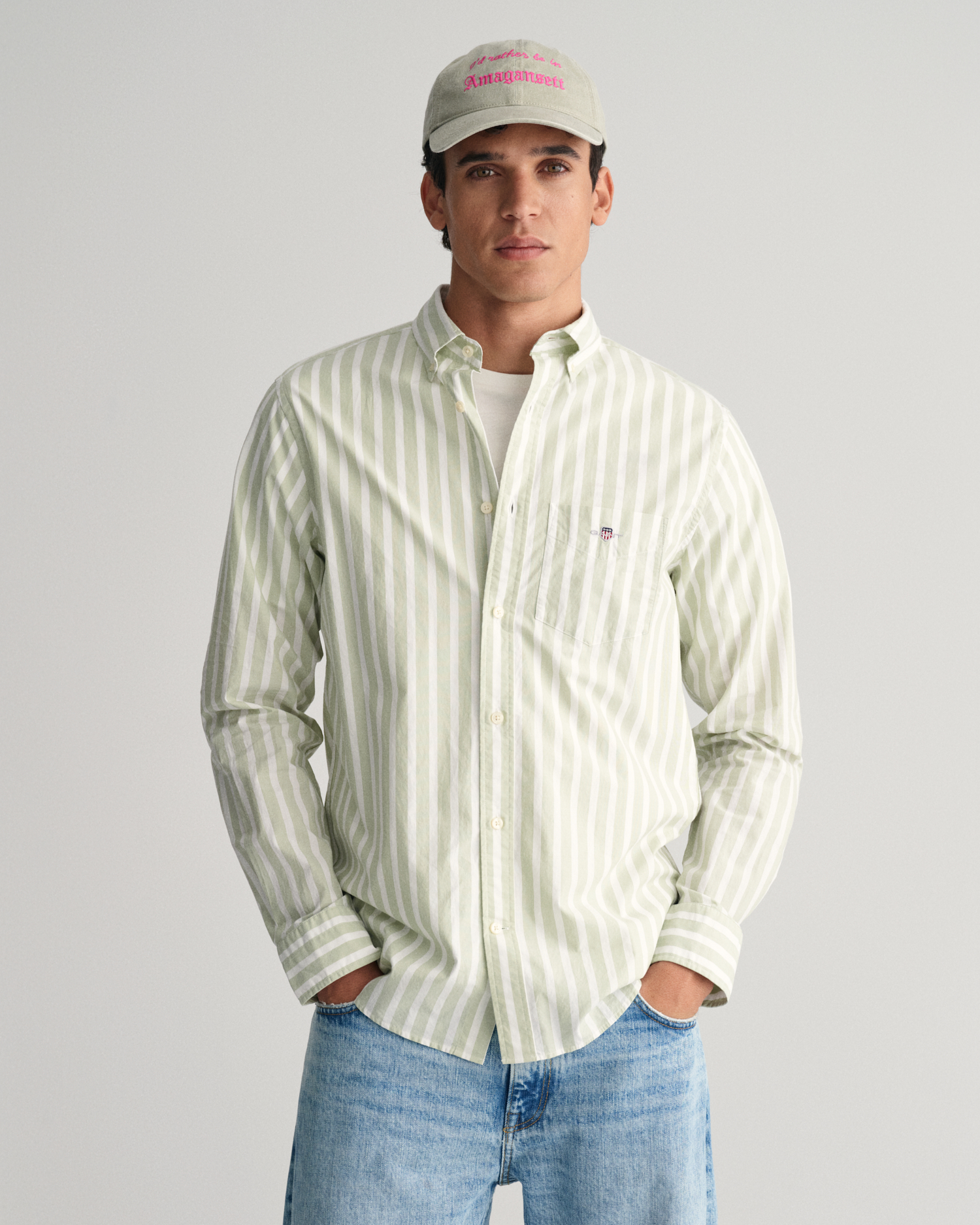 Regular Fit Wide Striped Poplin Shirt - GANT